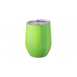 12oz/360ml Glitter Sparkling Stainless Steel Stemless Cup (Green)（25pcs/ctn）